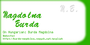 magdolna burda business card